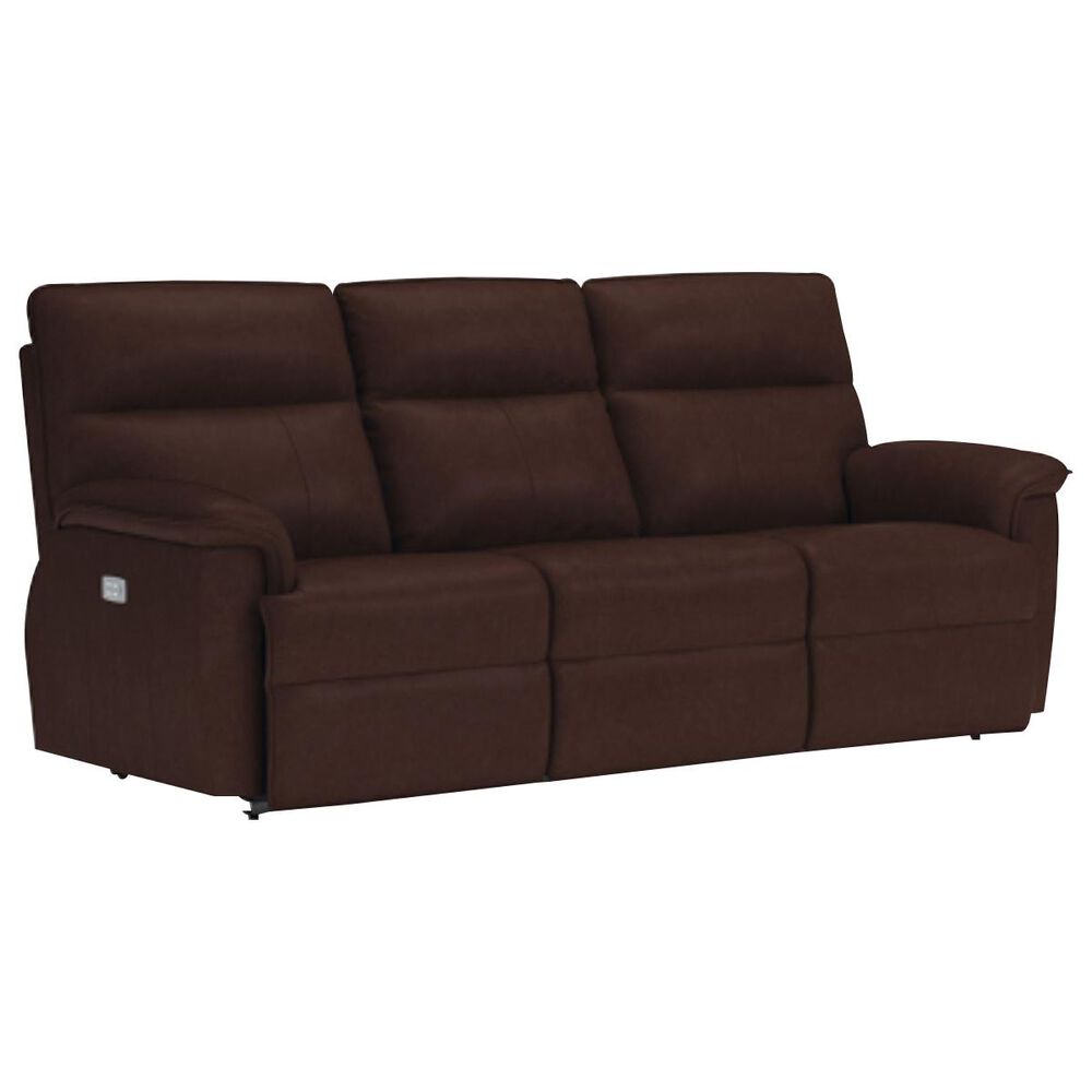 La-Z-Boy Jay Leather Power Reclining Sofa with Headrest in Chocolate, , large