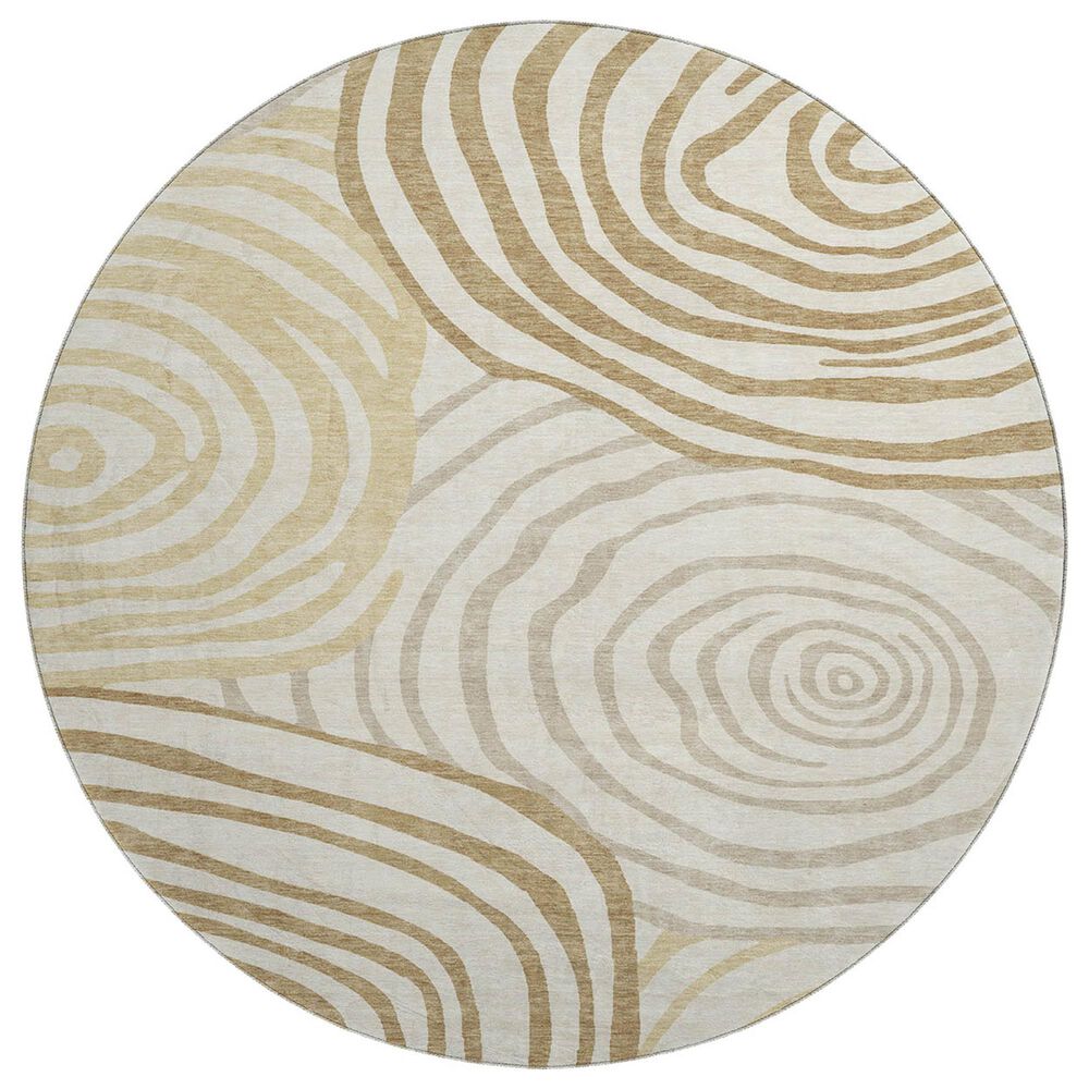 Dalyn Rug Company Neo NO10 8" Round Gold Area Rug, , large
