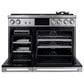 Dacor 48" Freestanding Dual-Fuel Steam Range in Silver Stainless Steel, , large