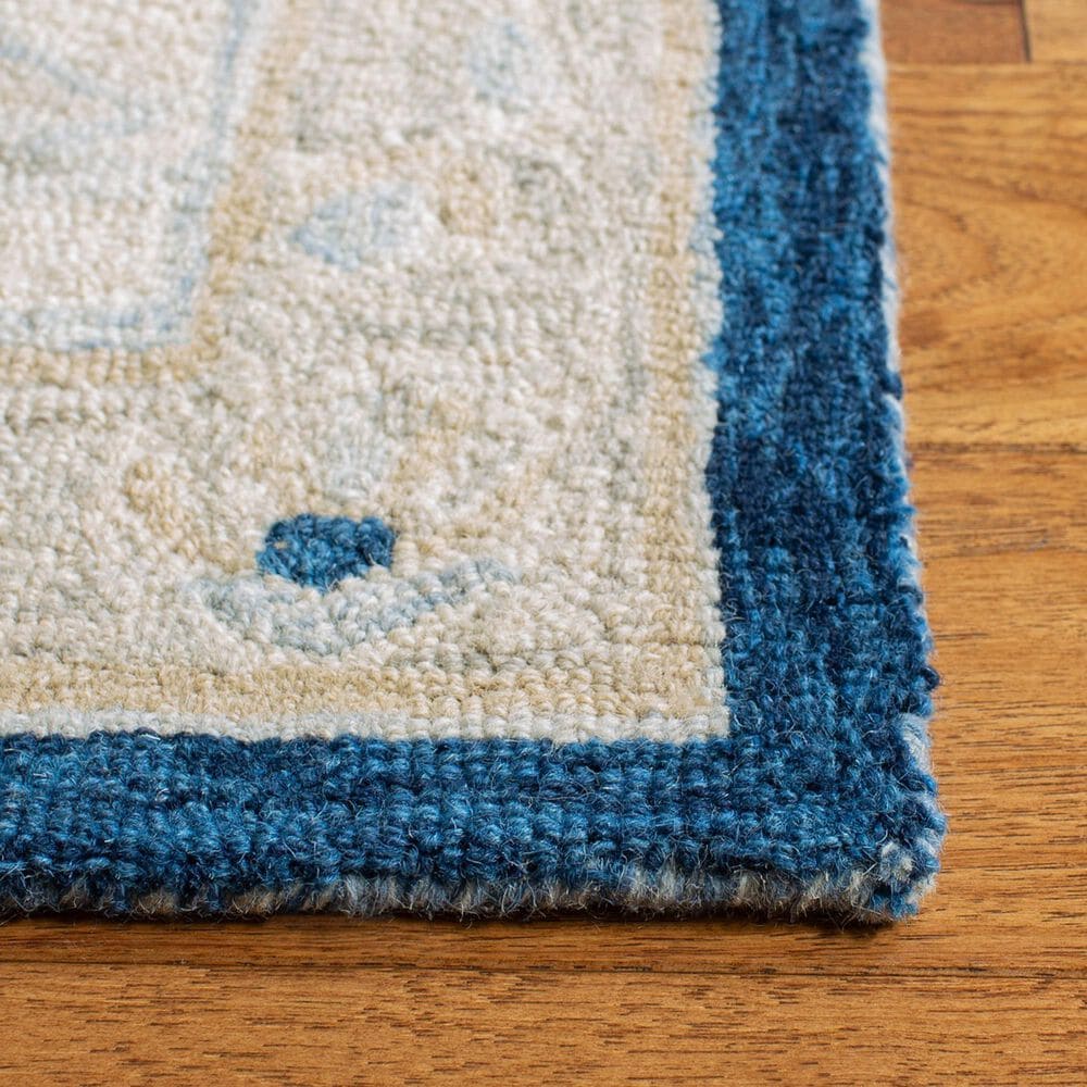 Safavieh Micro-Loop 8&#39; x 10&#39; Navy and Ivory Area Rug, , large