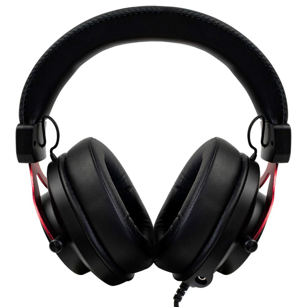 Arozzi Aria Gaming Headset with Detachable Microphone, 50mm Drivers, Microphone Mute Button, Volume Control, Aluminum Frame, and 7.25 ft Braided Cable - Red, , large