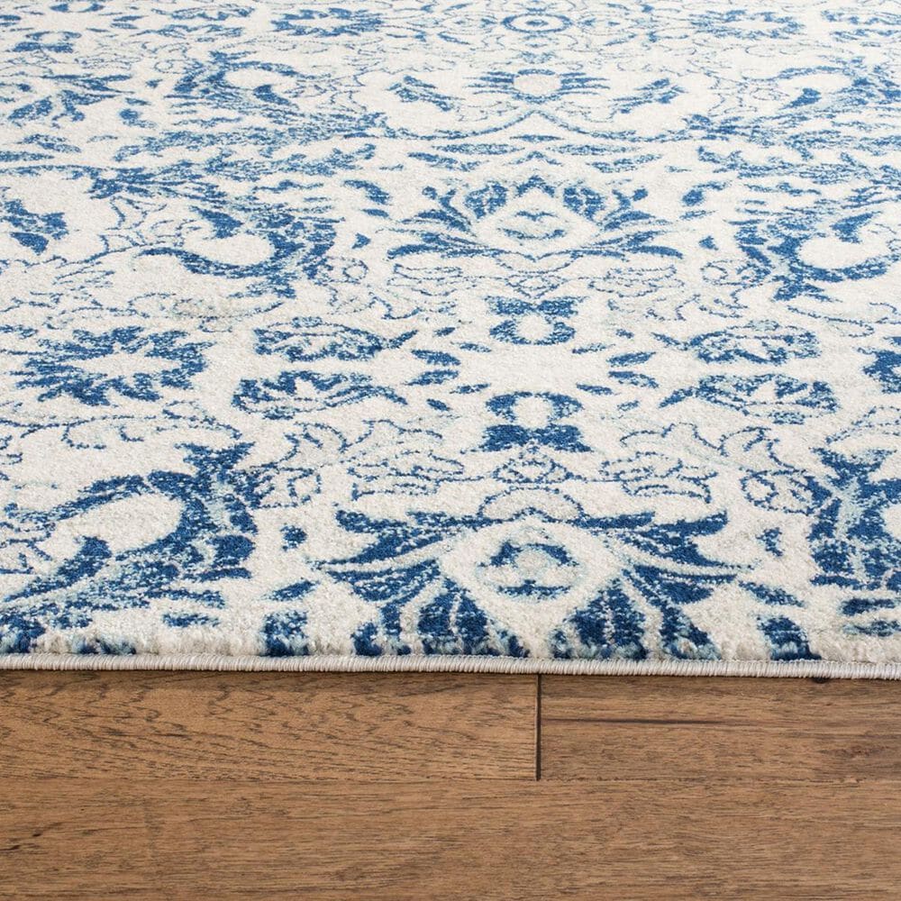 Safavieh Evoke EVK238C 2&#39;2&quot; x 4&#39; Ivory and Blue Scatter Rug, , large