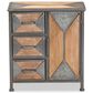 Baxton Studio Laurel 3-Drawer Accent Storage Cabinet in Whitewashed Oak Brown and Antique Grey, , large