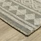 Oriental Weavers Tortuga TR03A 1"10" x 7"6" Beige and Black Runner, , large