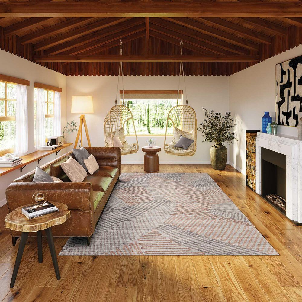 Dalyn Rug Company Sedona Floral 3&#39; x 5&#39; Walnut Indoor/Outdoor Area Performance Rug, , large
