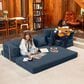 Jaxx Unsofa Stationary Sofa in Indigo Blue, , large