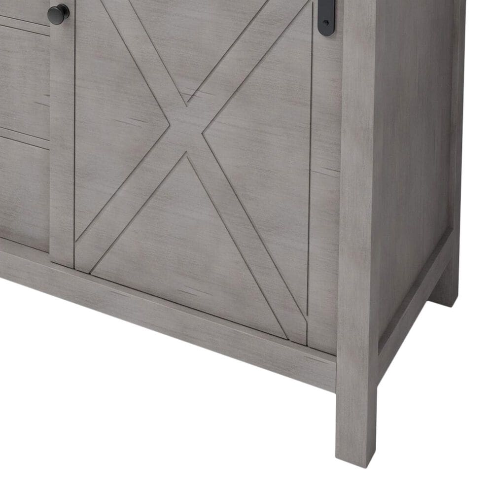 Lexora Home Marsyas 60" Double Bathroom Vanity in Ash Grey with White Quartz Top and Rectangular Sinks, , large