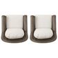 Hearth and Haven Liam Swivel Club Chair with Beige Cushion in Brown (Set of 2), , large