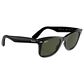 Rayban Glasses Original Wayfarer Classic Sunglasses with G-15 Green Lenses in Polished Black, , large