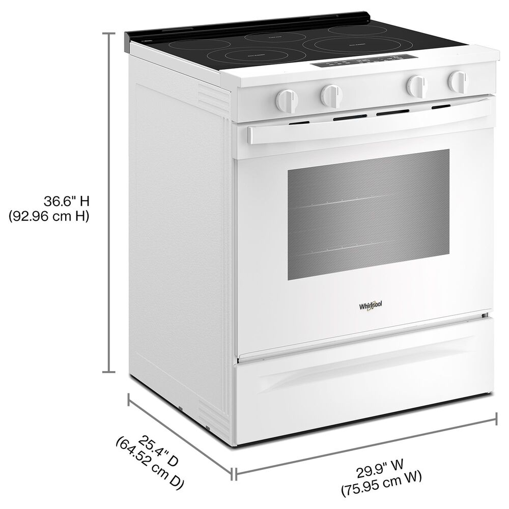 Whirlpool 30" Electric Range in White, , large