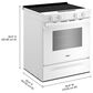Whirlpool 30" Electric Range in White, , large