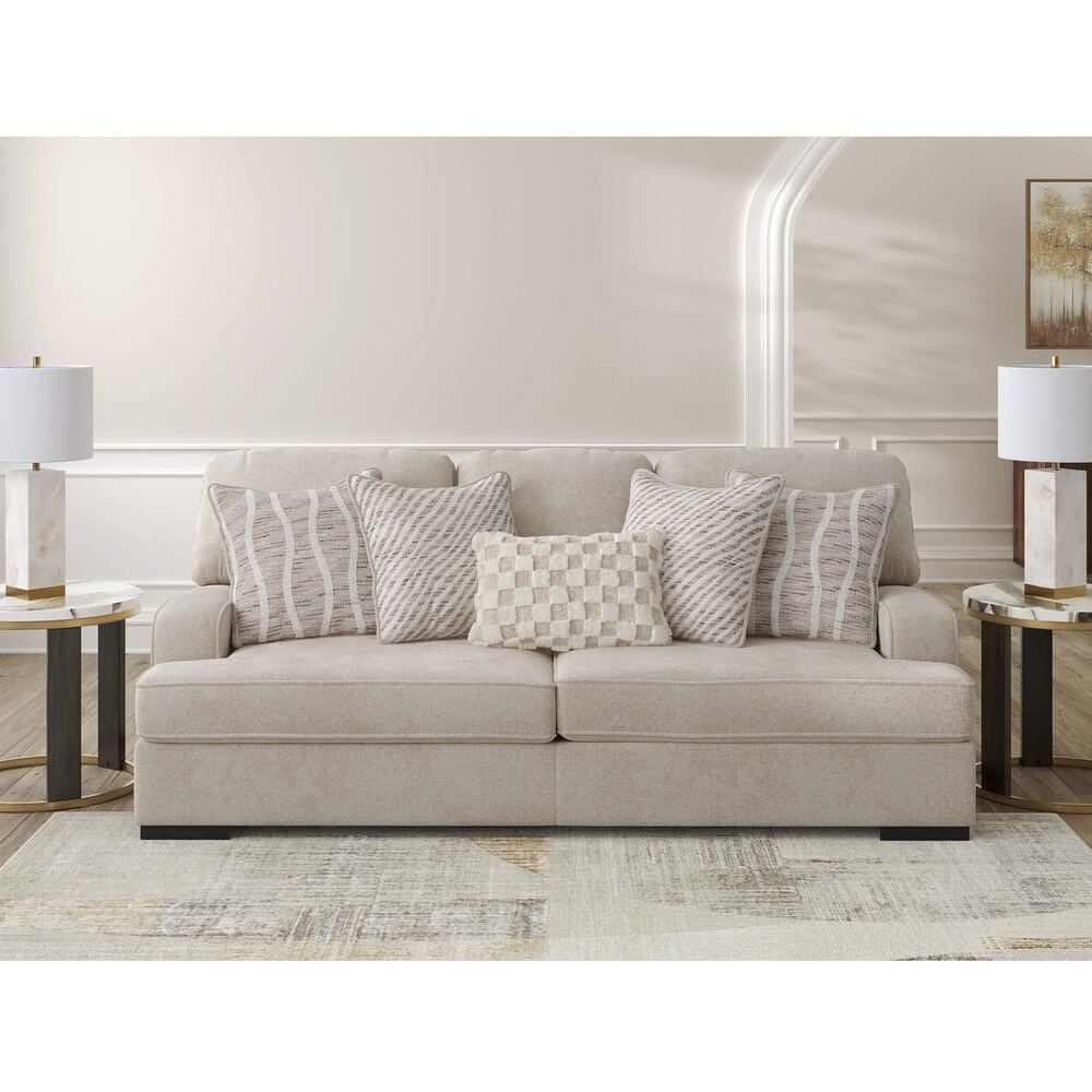 Ashley High Profile Stationary Sofa in Taupe, , large