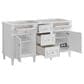James Martin Vanities Lorelai 60" Double Vanity in Bright White with Single Hole and 3 cm White Zeus Quartz Top & Backsplash, , large