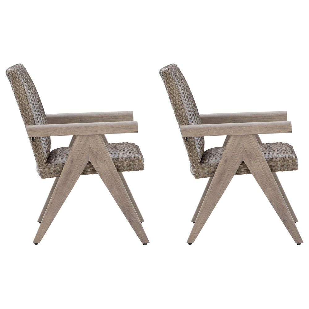 Ashley Cliff Trails Arm Chair in Beige &#40;Set of 2&#41;, , large