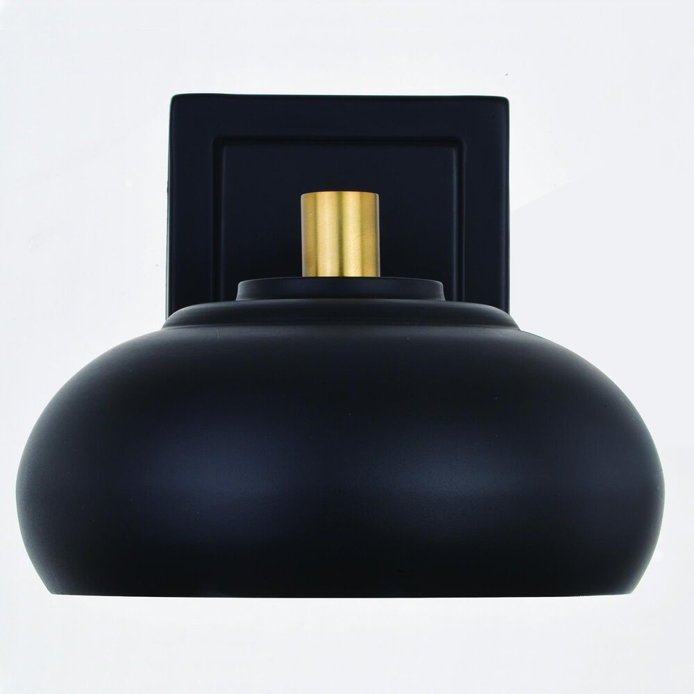 Vaxcel Belmont 1-Light Bathroom Vanity in Matte Black and Satin Brass, , large
