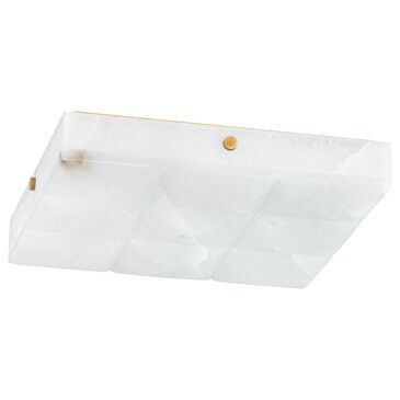Corbett Lighting Gypsum 1-Light Flush Mount in Vintage Brass, , large