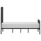 Richlands Furniture Javi Queen Slat Platform Metal Bed in Black, , large