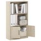 HOMLUX 3-Tier Open Shelf Bookcase with 2-Door Storage Cabinet in Metropolitan Pine, , large