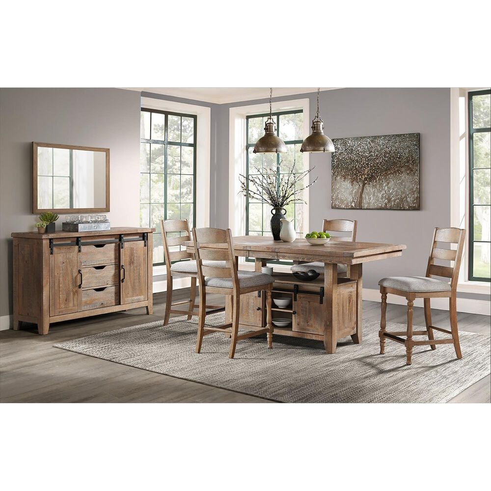 Hawthorne Furniture Highland Ladder Back Side Chair w/Cushion Seat in Rustic Sand Wash, , large