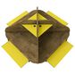 Dayton Bradley 4-Piece Sectional Cubicle Desk in Rustic Brown/Yellow, , large