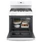 GE Appliances 30" Freestanding Gas Range with Electronic Touch Controls in White, , large