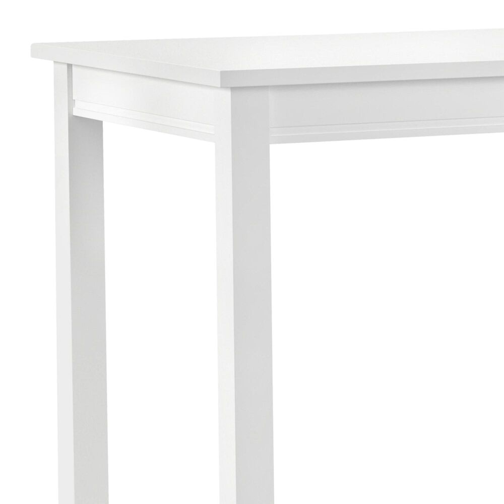 Linon Home Decor Claridge Counter Height Pub Table in Bright White - Table Only, , large