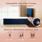 HOMLUX Plush Full Mattress with Blue Headboard, , large