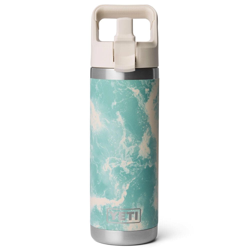 YETI Rambler 18 Oz Water Bottle with Color-Matched Straw Cap in Sea View, , large