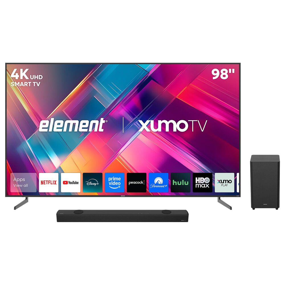 Element 98" 4K UHD HDR Xumo - Smart TV with 3.1.2 Channel Soundbar Systemin Black, , large