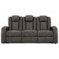 Ashley Fyne-Dyme Power Reclining Sofa in Shadow, , large