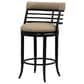 Armen Living Telia Counter Height Stool with Mushroom Brown Upholstery in Dark Brown, , large