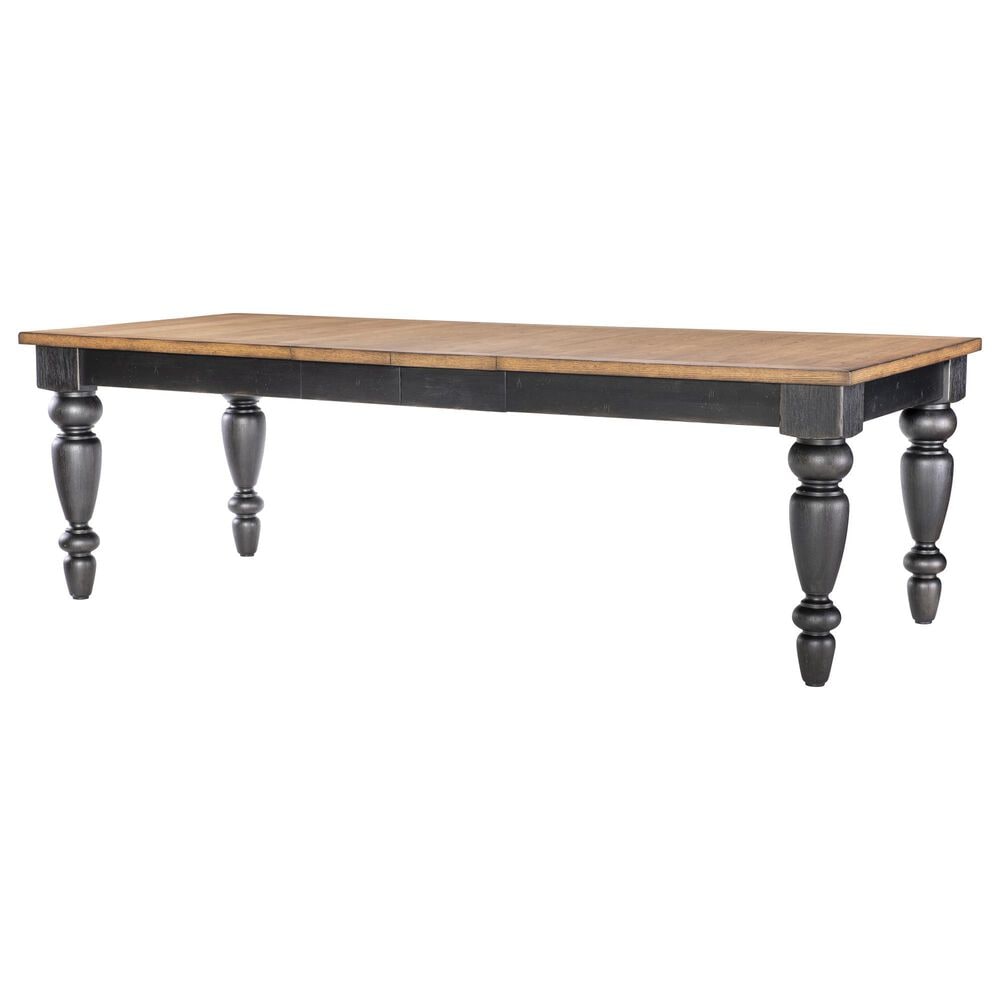 Legacy Classic Vintage Market 7-Piece Rectangular Dining Set in Barnwood Oak and Kettle Black, , large