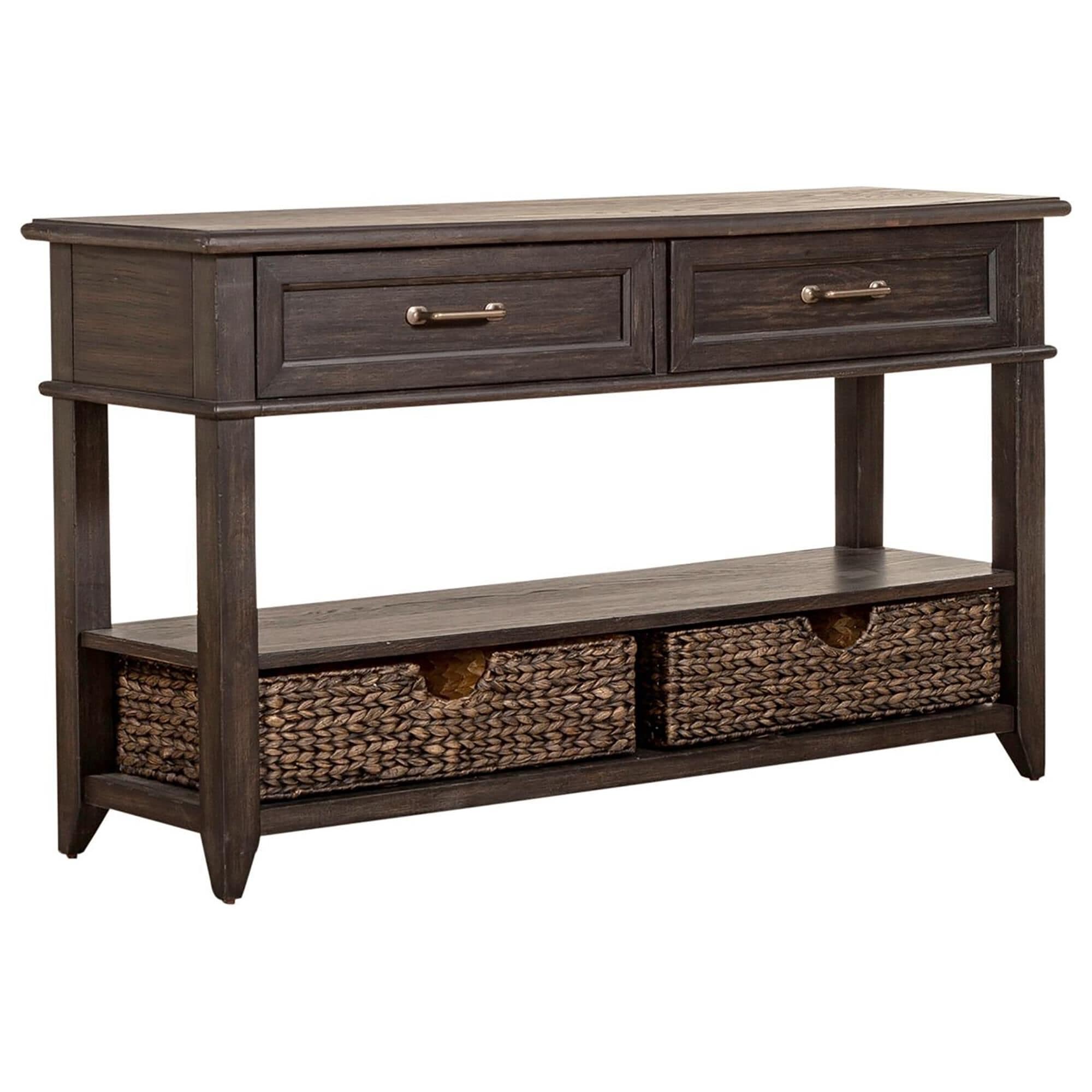 Liberty Mill Creek 2 Drawer Sofa Table in Peppercorn NFM