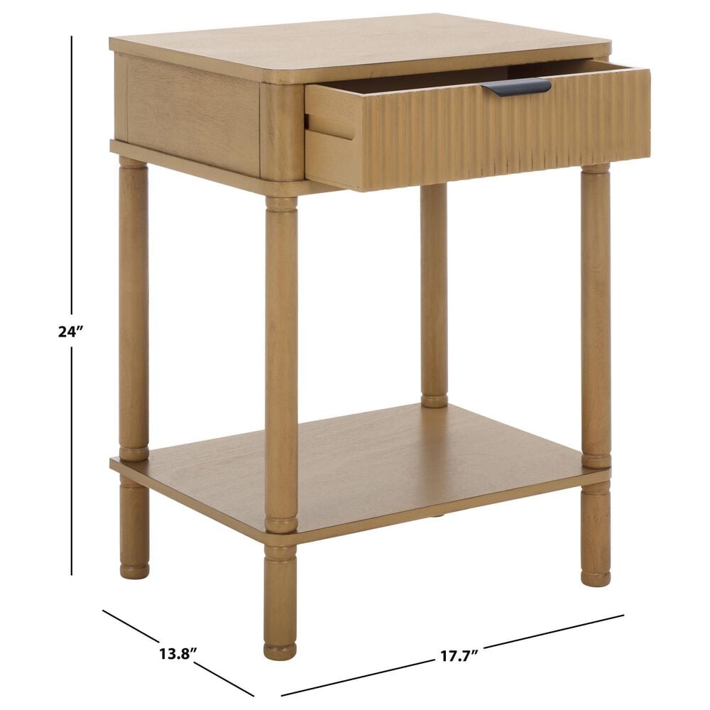 Safavieh Thurston 1-Drawer End Table in Desert Brown, , large