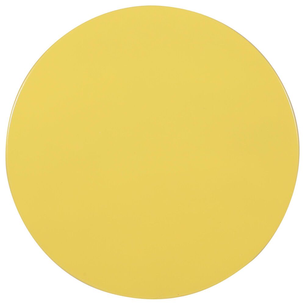 Hearth and Haven Outdoor Side Table with Overlapping Circle Design in Yellow, , large