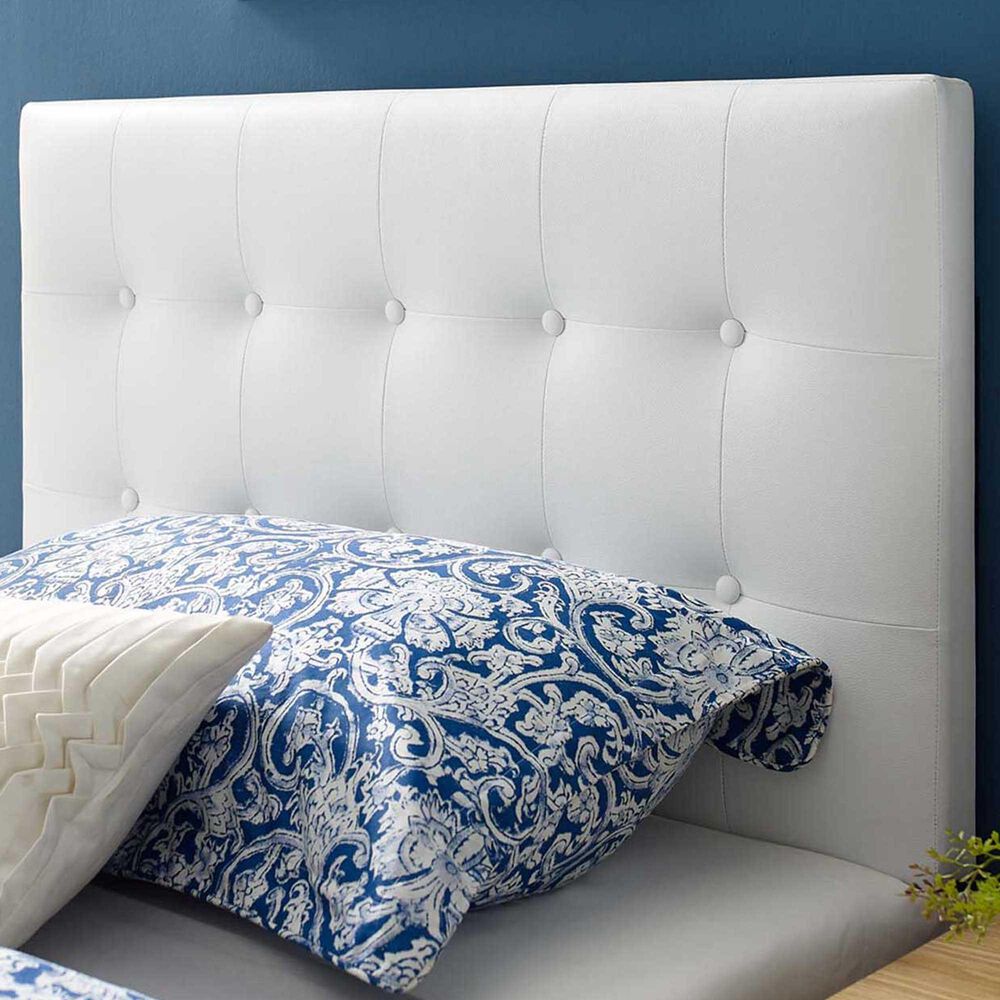 Modway Emily Upholstered Vinyl Full Headboard in Black, , large