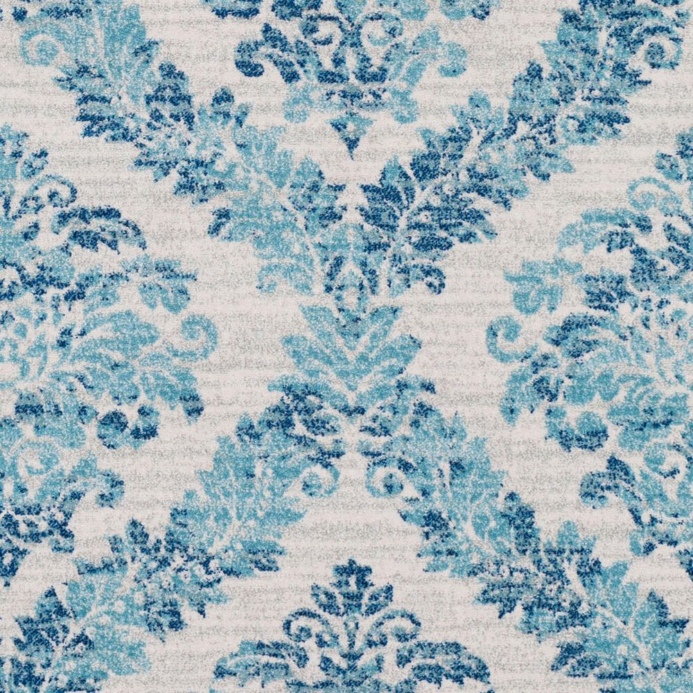 37B Harput Navy, Ivory, Medium Gray and Teal 3&#39;11&quot; x 5&#39;7&quot; Area Rug, , large