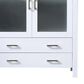 Lexora Home Volez 36" Single Bathroom Vanity in White with 2 cm White Ceramic Top and Rectangular Sink, , large