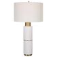 Uttermost Ruse Table Lamp in Whitewashed and Brushed Brass, , large