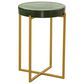 Bassett Mirror Company Marilee Accent Table in Rich Green and Sleek Brushed Gold, , large