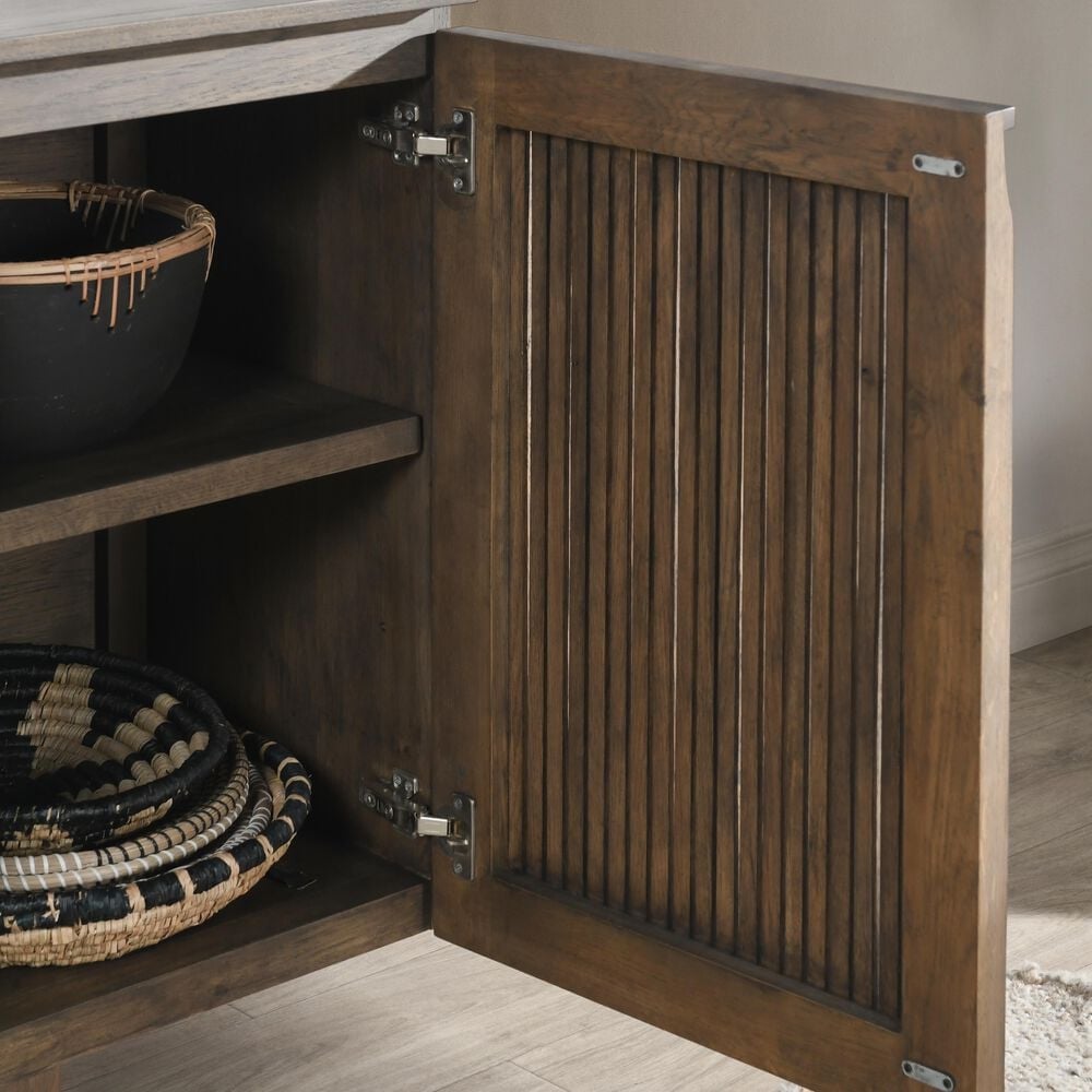 Classic Home Roya 4-Door Cabinet in Toasted Brown, , large