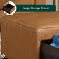 Lifestyle Solutions Hailey Storage Ottoman in Camel, , large