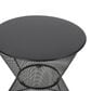 Hearth and Haven Nevada Round Patio Side Table in Matte Black, , large
