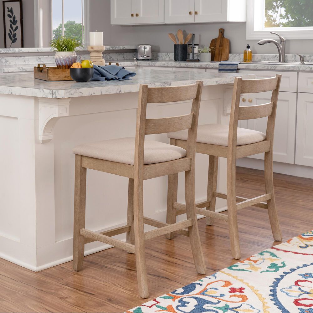 Linon Home Decor Torino Soho Counter Stool in Grey Wash, , large