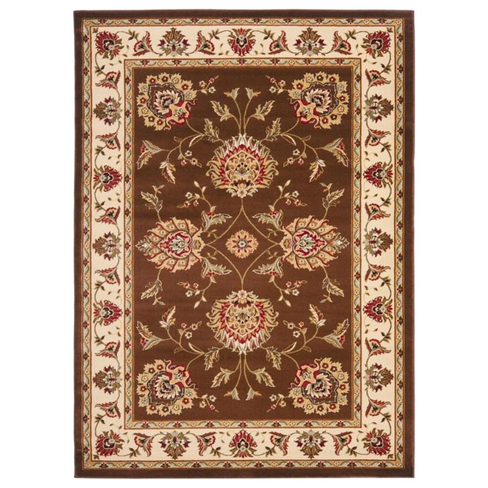 Safavieh Lyndhurst LNH555 5"3" x 7"6" Brown and Ivory Area Rug, , large
