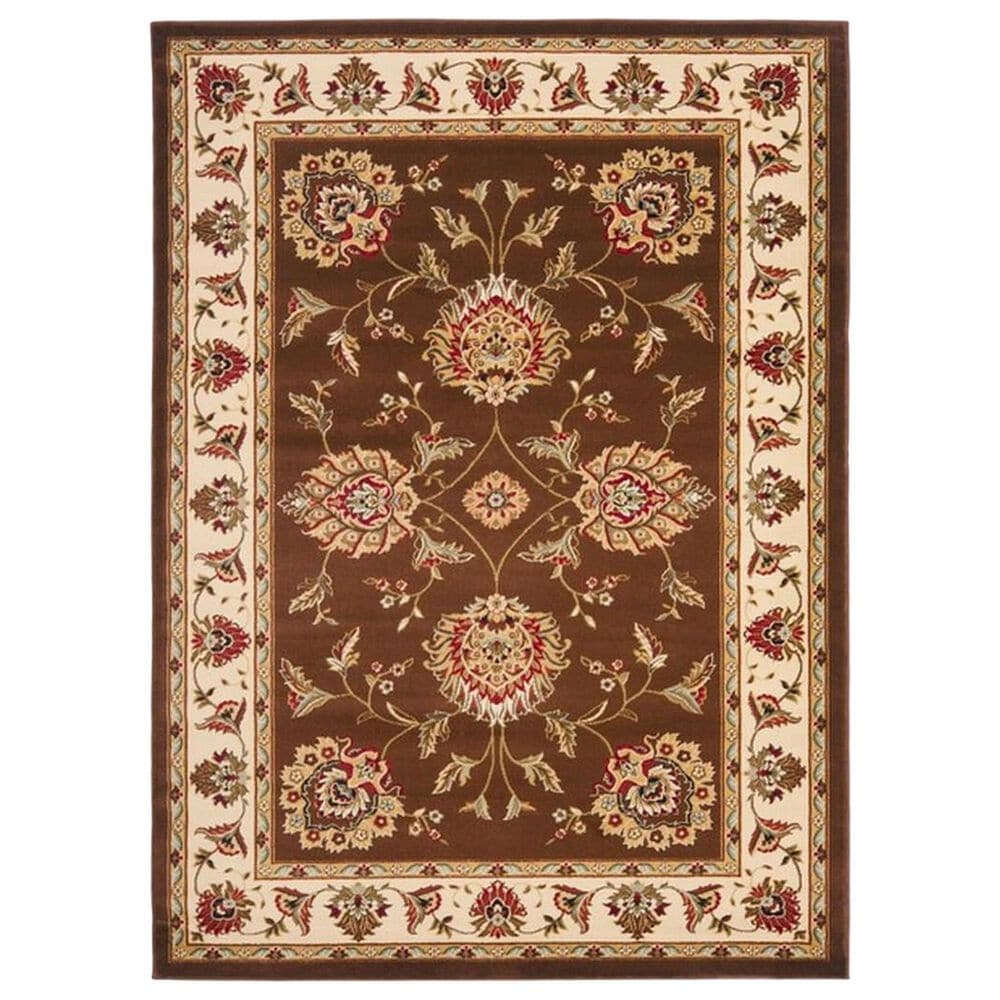 Safavieh Lyndhurst LNH555 5"3" x 7"6" Brown and Ivory Area Rug, , large