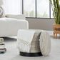 LumiSource Tahoe 18" Band Storage Ottoman in Cream, , large
