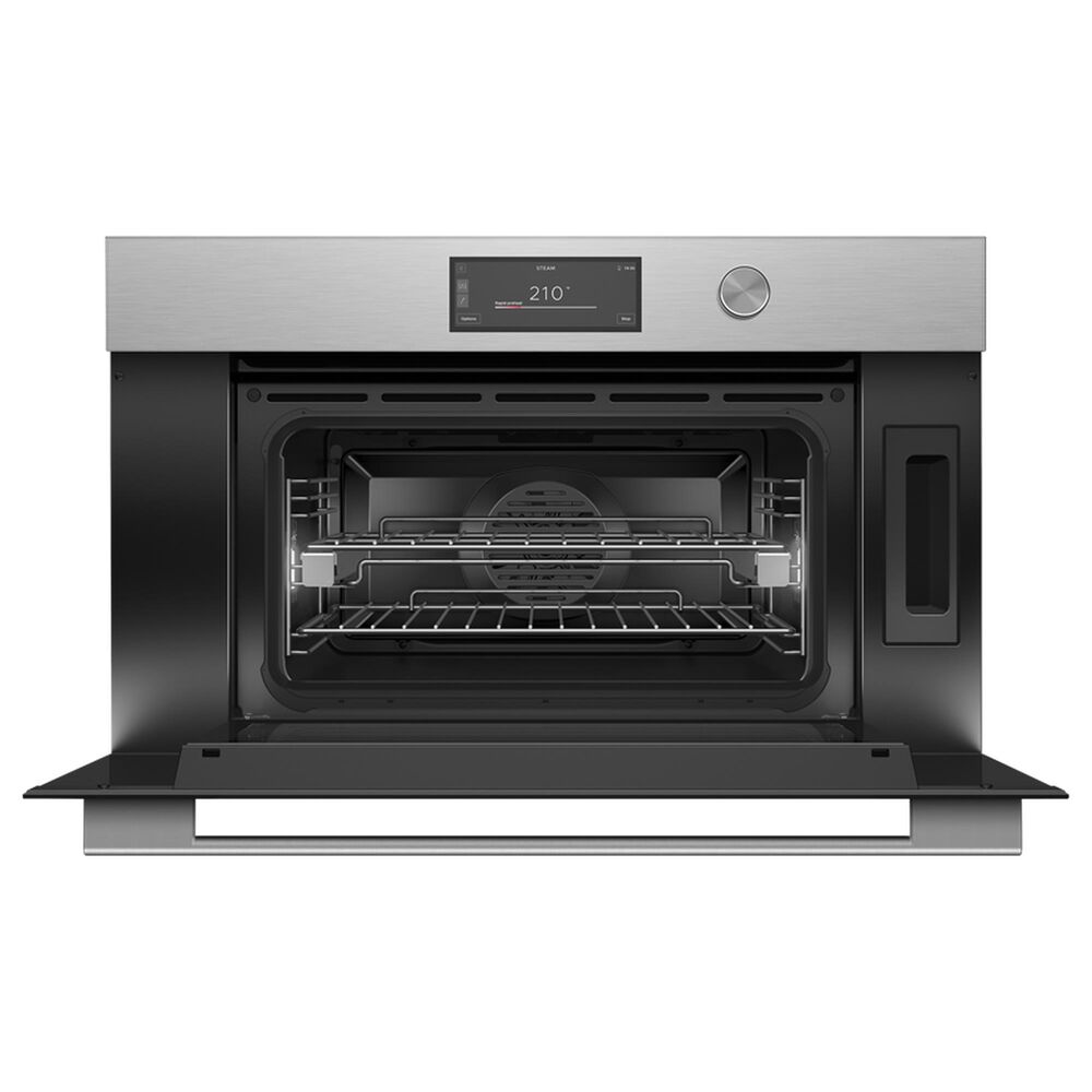 Fisher &amp; Paykel Contemporary Series 9 1.9 Cu. Ft. Compact Combination Steam Wall Oven in Brushed Silver, , large