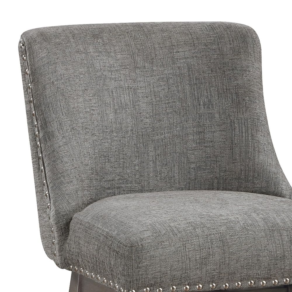 OSP Home Granville Swivel Counter Stool with Charcoal Upholstered in Grey, , large