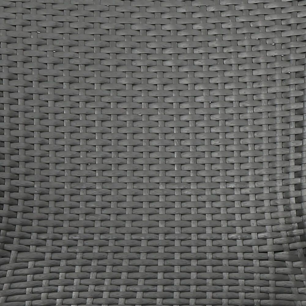 Hearth and Haven Mirage Wicker Stacking Arm Chair in Grey (Set of 4), , large